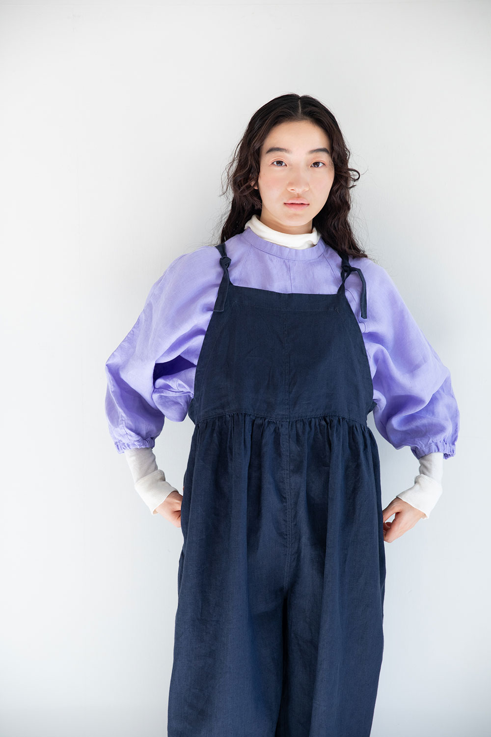 タイムセール！】 fog 別注サロペット ブラック 2 work linen