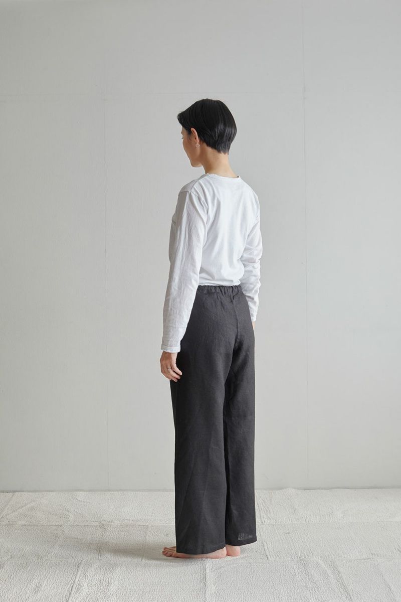 たまちゃん様 専用 Fog linen work リネン デニム ワイドパンツ-