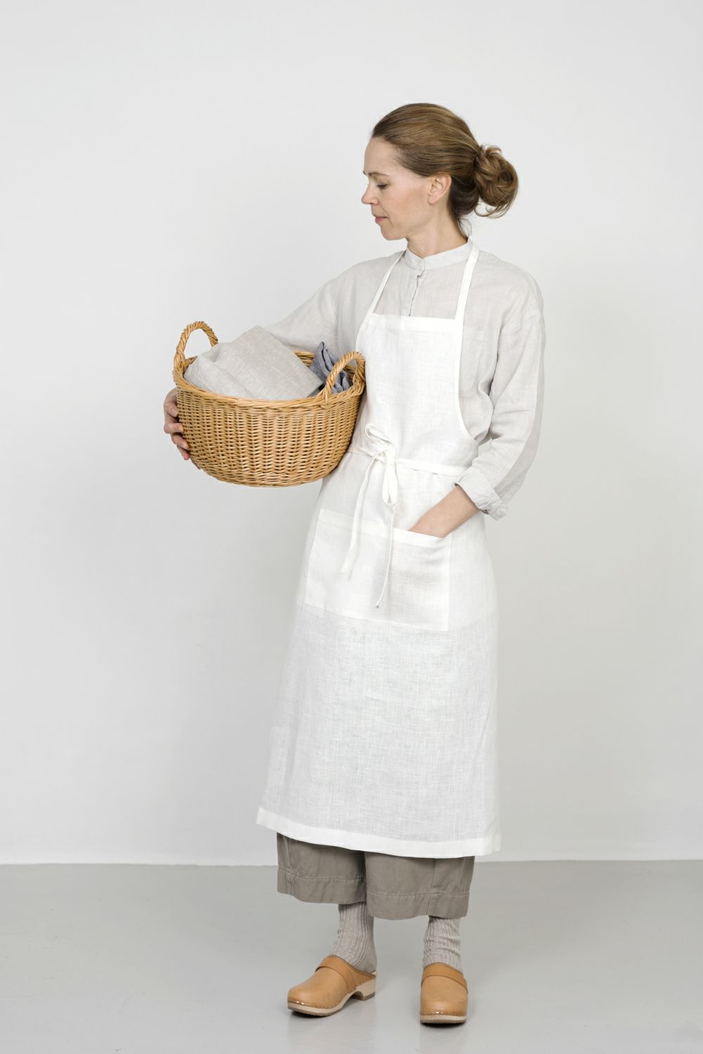 リネン フルエプロン ホワイト | fog linen work 