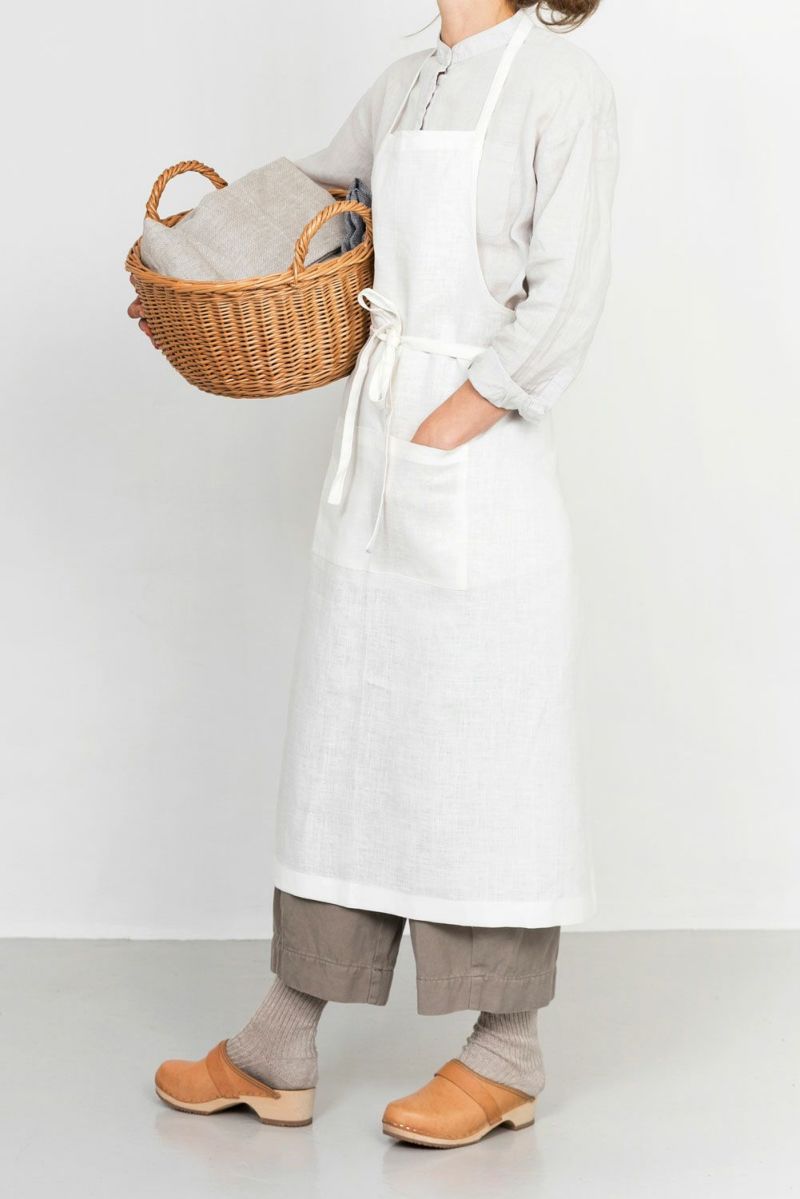 リネン フルエプロン ホワイト | fog linen work