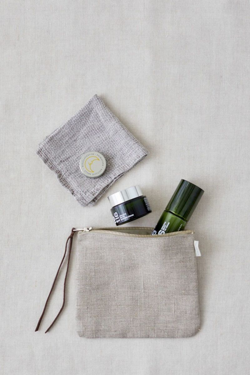 Natural Lag ナチュラグ ポーチ NATURAL BEAUTY BASIC ガバッと開くスマホポーチ BOOK GREIGE
