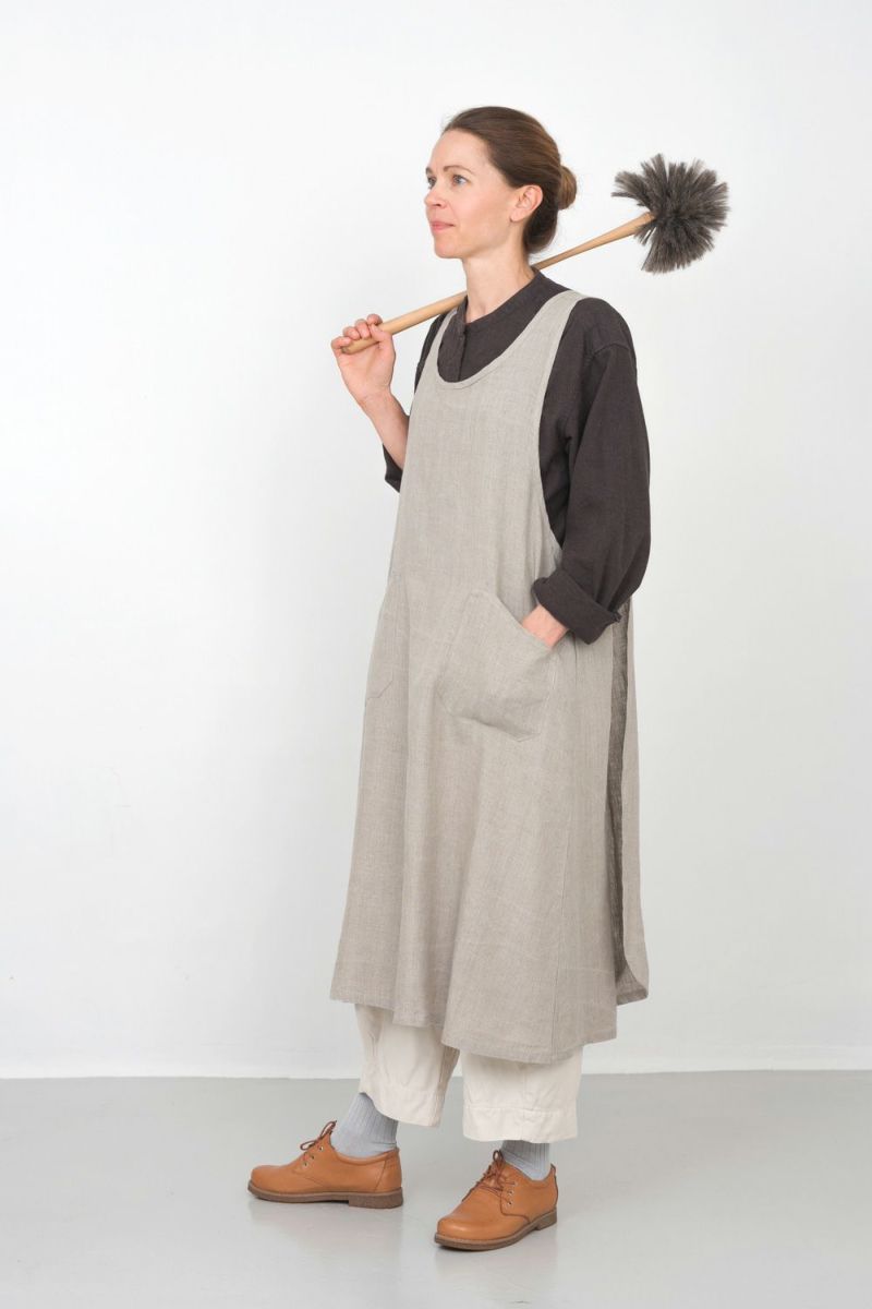 リネンのエプロンワンピース / fog linen work×KURASHI&Trips