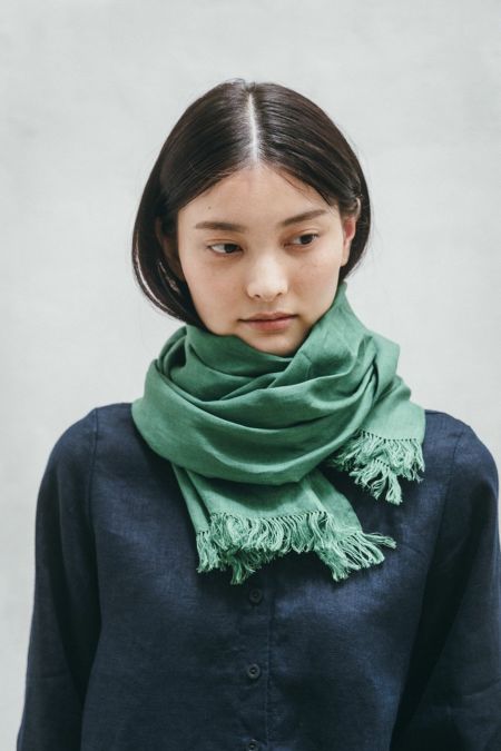フォグリネンワークグリーン・ネイビー チェック ストール 楽天市場】【一部セール20%OFF】 fog linen work フォグリネン