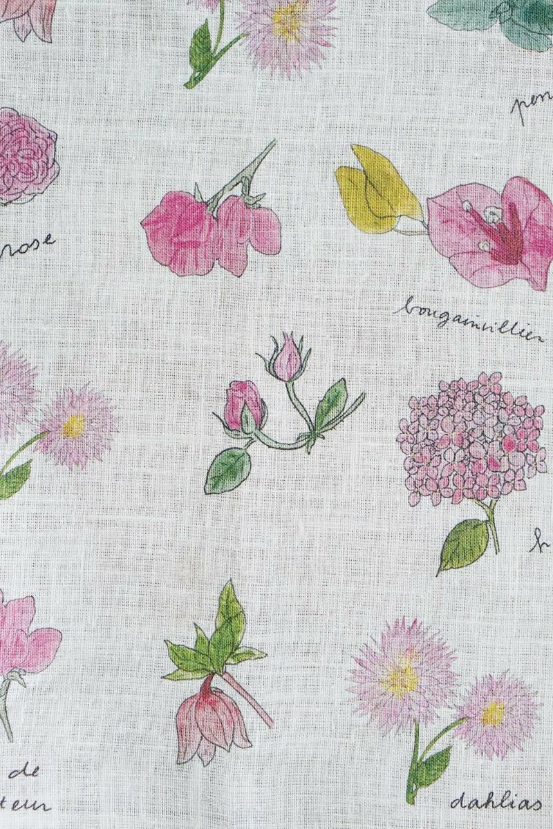 ハンカチ ピンクのお花 イザベルボワノ | fog linen work