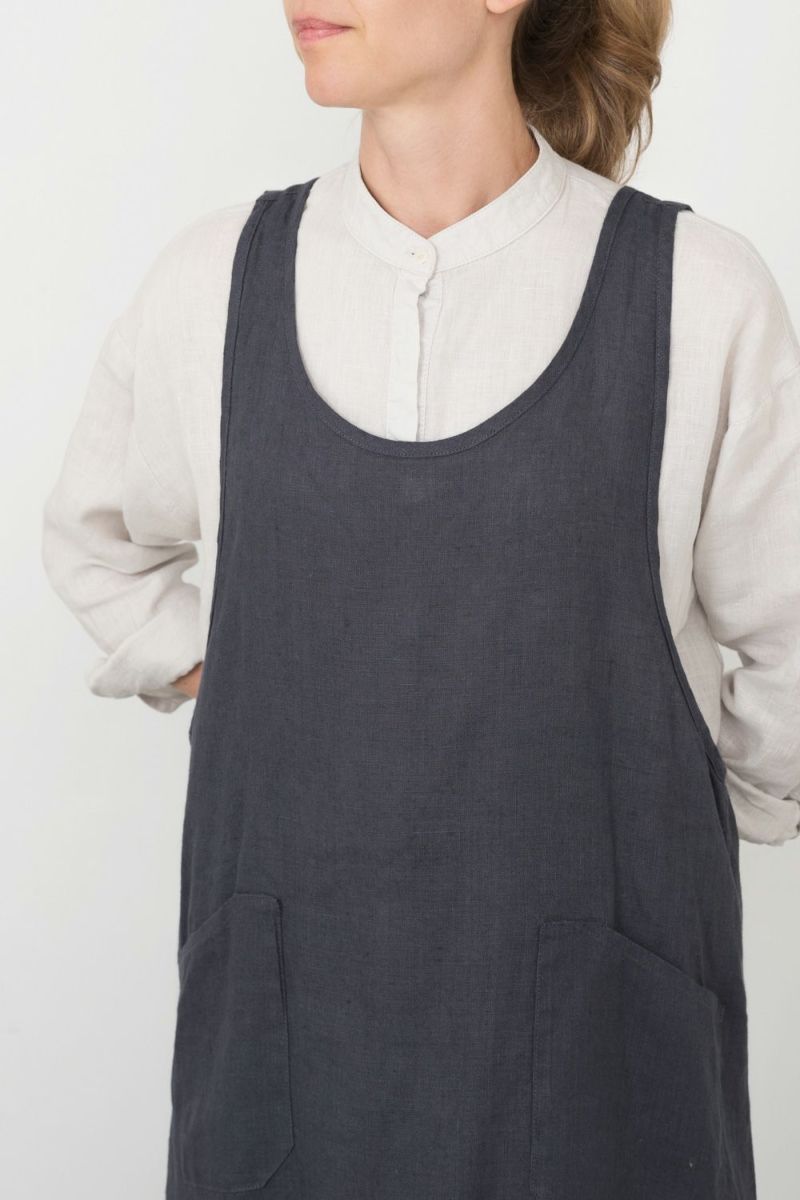リネン オーバーエプロン マカダム | fog linen work