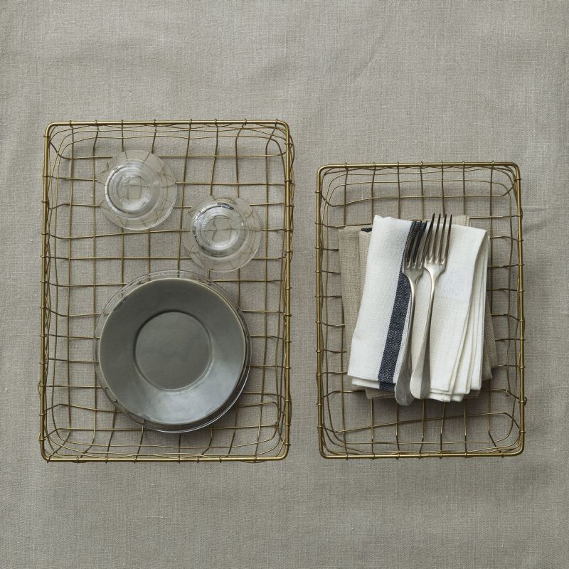 【定価約3.2万✨】Deuxieme Classe LINENワイヤーウォッシュ new】ワイヤーバスケット（S） | fog linen work