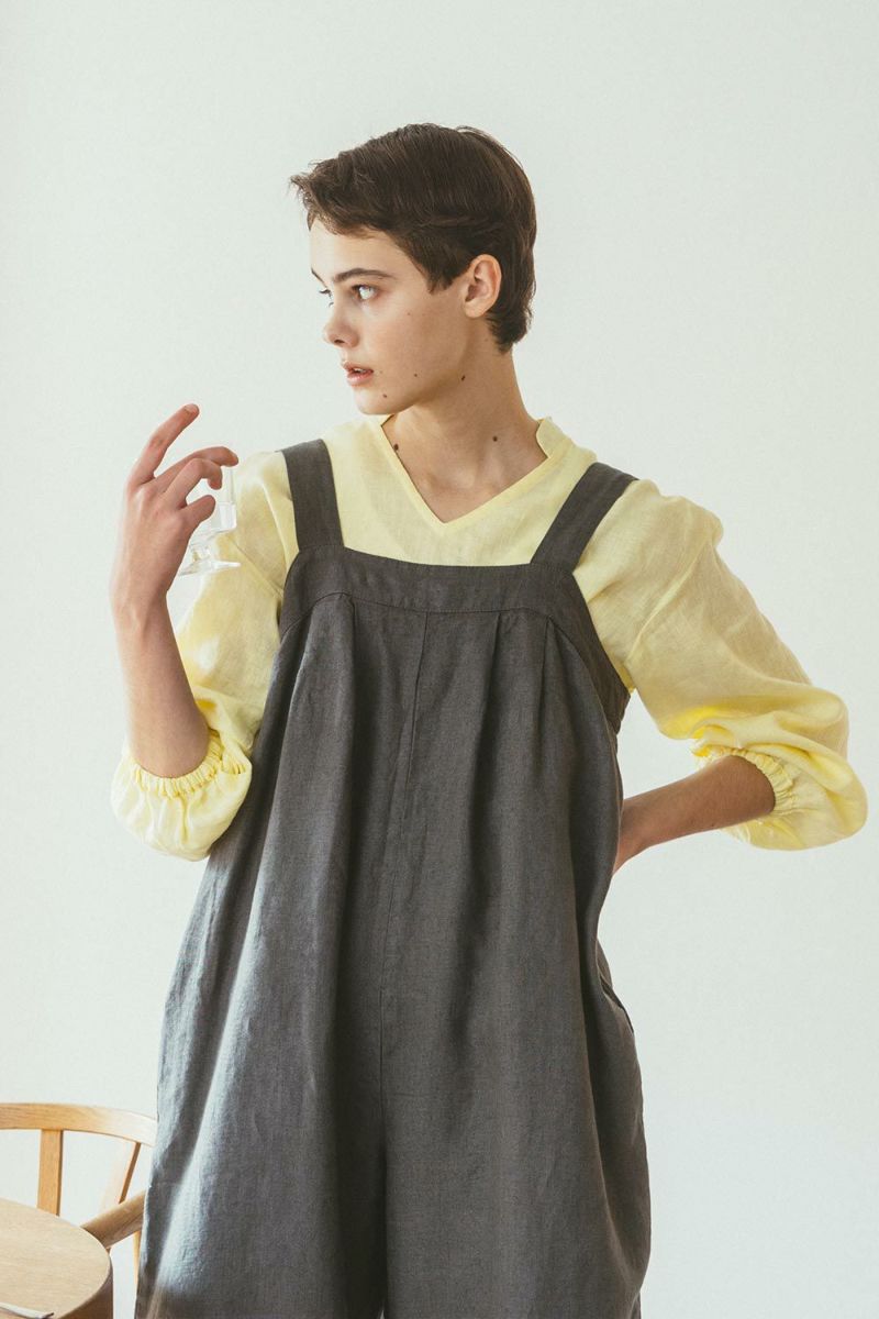 FRAMeWORK LINEN-TERRYサロペット　新品 FRAMeWORK（フレームワーク）の「LINEN-TERRYサロペット