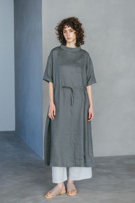 fog linen work フォグリネンワーク ハルカ ワンピース 黒 麻