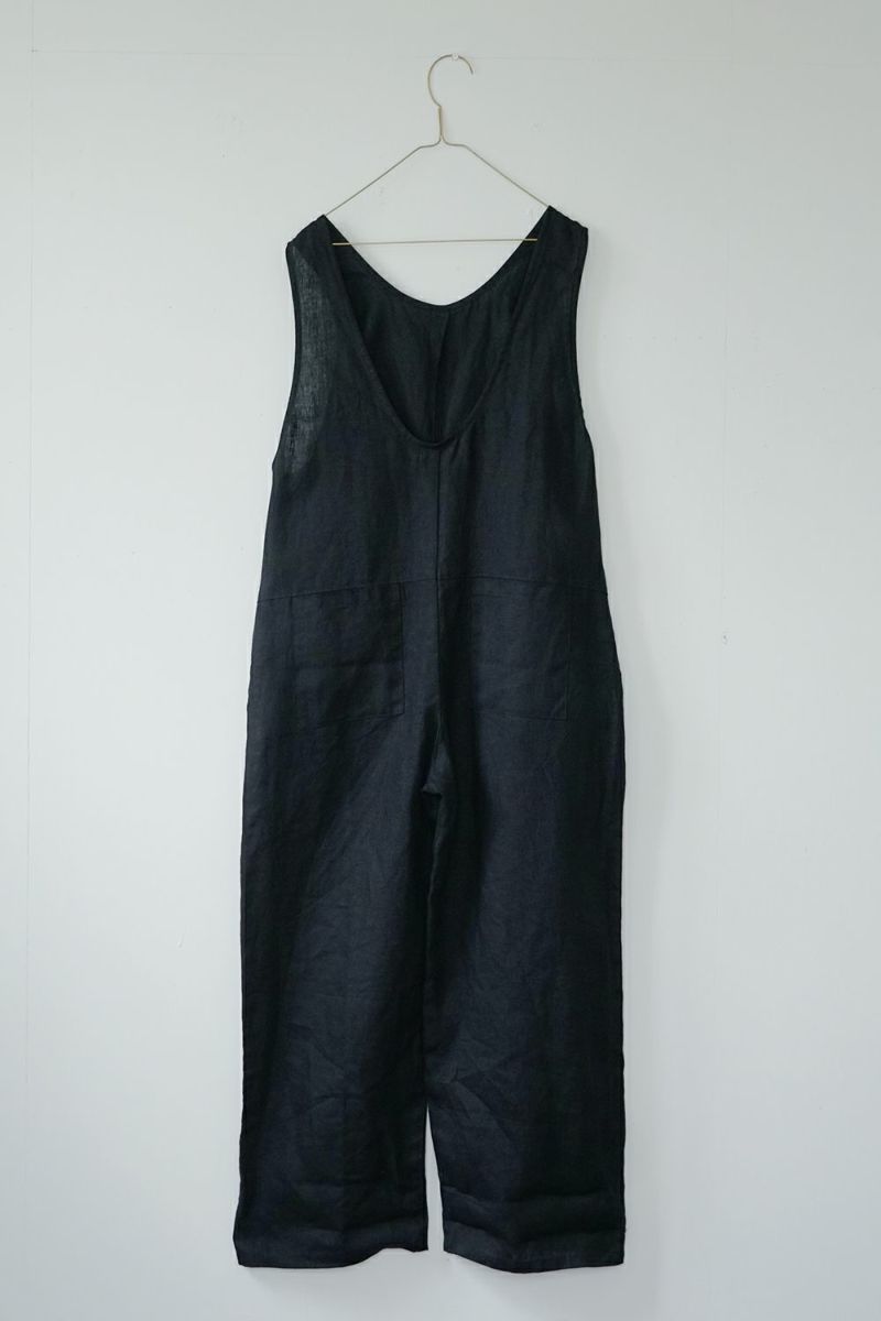 エステル ジャンプスーツ ブラック | fog linen work