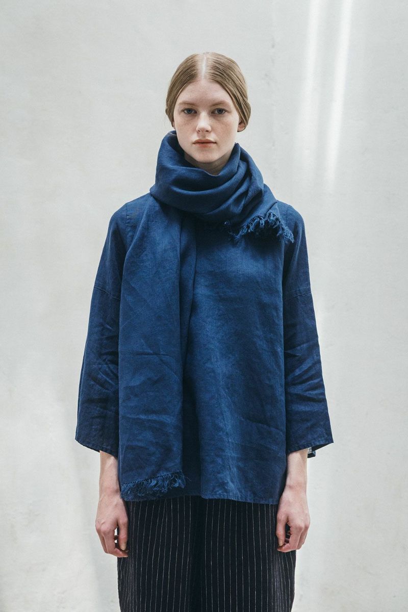 new】ロセリエ スカーフ ブルー ニュイ | fog linen work