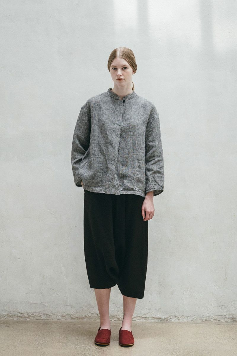 オリビア トップ 白黒千鳥格子 | fog linen work