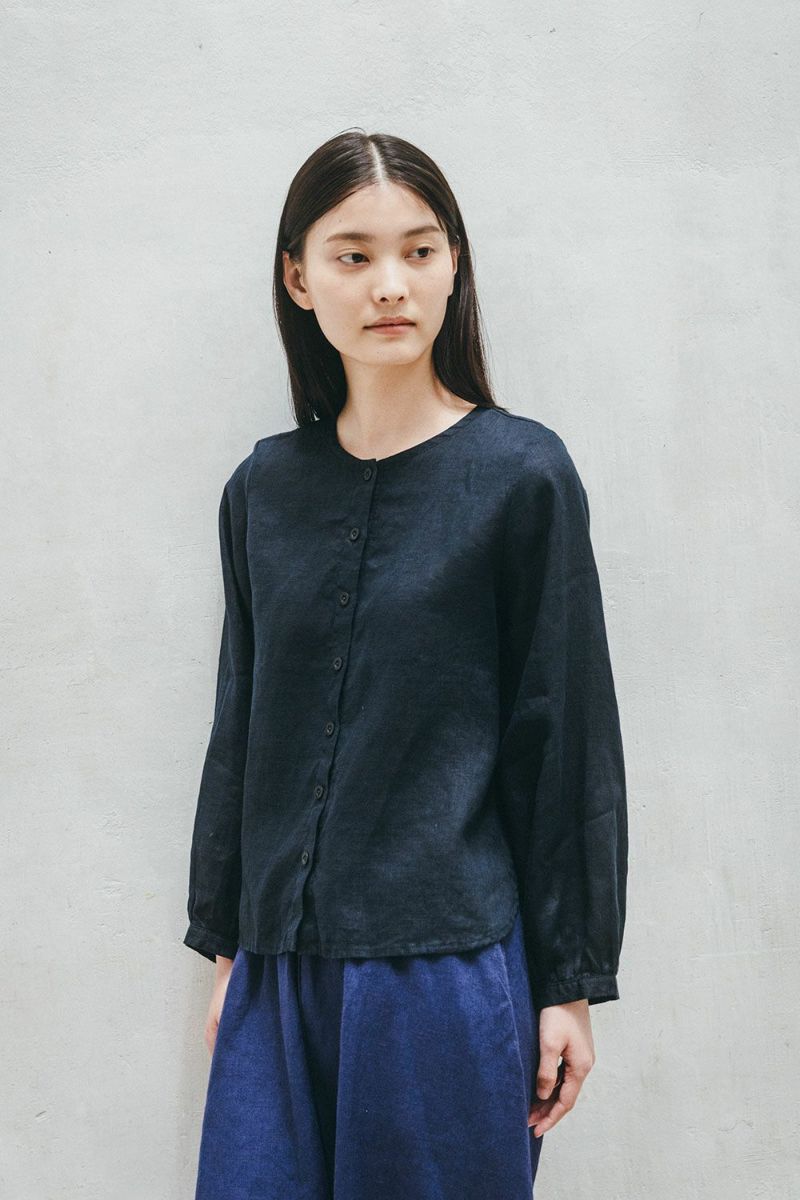 美品 Fog linen work ボウタイ リネン ブラウス M ネイビー 楽天市場】fog linen work シビッラ トップ オパールピーチ