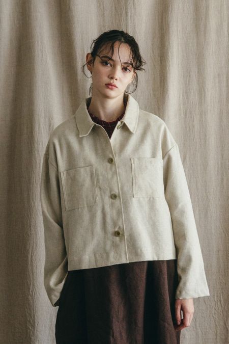 美品　fog linen work フォグリネンワーク　リネンコート　ベージュ コート | fog linen work